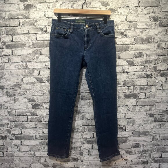 EUC Lauren by Ralph Lauren Dark Wash Denim Modern Skinny Women's Size 6 - Picture 1 of 16